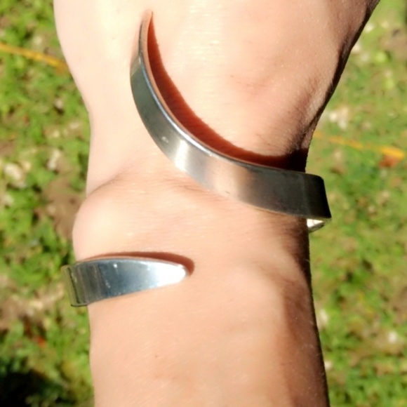 Vintage Jewelry - Vintage Sterling Silver Mid-Century Modern Cuff Bracelet